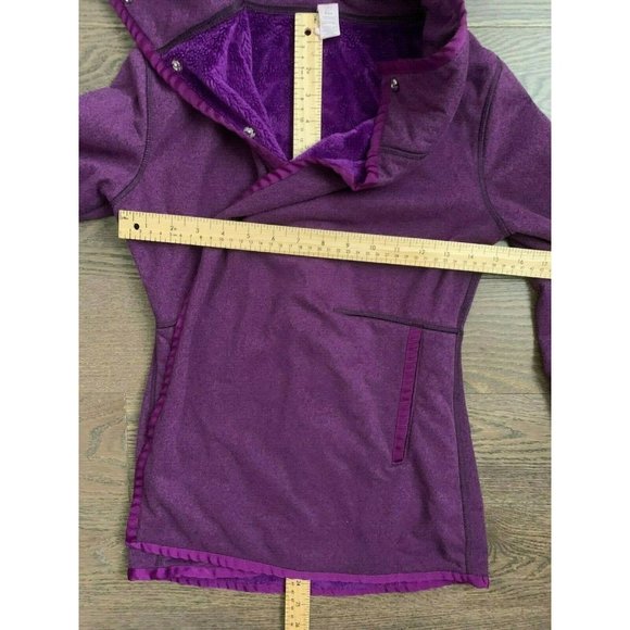 Ivivva Girls Big Business Wrap Jacket Purple Fleece Sweater Lululemon Sz 14 - Picture 4 of 9